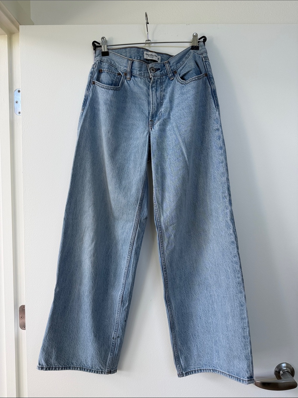 Abercrombie & Fitch Light Blue Wide-Leg Jeans
